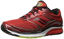 Saucony Men's Guide 9 running Shoe, Red/Black/Silver, 7 M US
