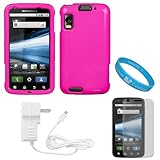Hot Pink Durable Two Piece Protective Rubberized Crystal Hard Case Cover fo ....