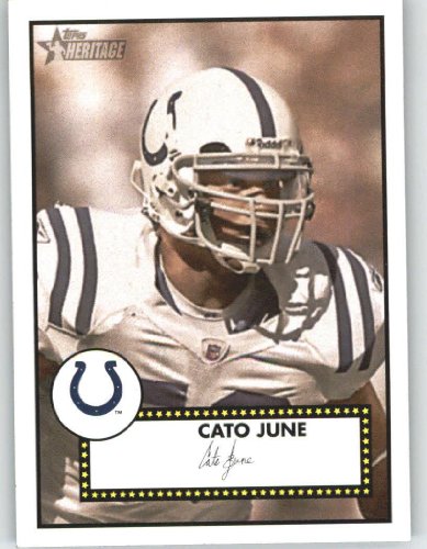 2006 Topps Heritage #386 Cato June - Indianapolis Colts (Short Print)(Football Cards)