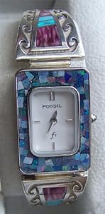 Fossil Ladies Mosaic Abalone Watch on Native American Watch band