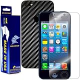 ArmorSuit MilitaryShield - Apple iPhone 5 Screen Protector Shield , Black Carbon Fiber Film Protector and Lifetime Replacements