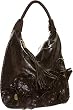 ''Floral Applique'' Large Hobo - Brown