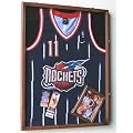 NBA Basketballl Jersey Display Case Cabinet Shadow Box, Black Finished