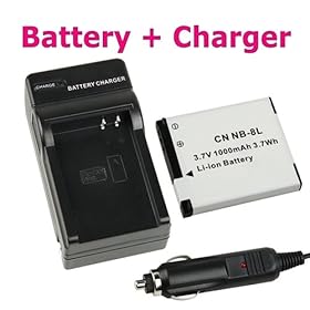 Everydaysource NB-8L Battery+Charger For Canon PowerShot A2200 A3000 A3100 A3200 A3300 IS NB8L
