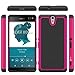 Sony Xperia C5 Ultra Case, CoverON® [HexaGuard Series] Slim Hybrid Hard Phone Cover Case for Sony Xperia C5 Ultra - Hot Pink & Black