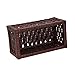 Household Essentials ML-7021 Set of Three Wicker Storage Baskets with Removable Liners | Paper Rope Dark Brown Stain