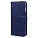 iPhone 6 Plus Case, Abacus24-7 Leather Wallet with Flip Cover and Stand, Blue