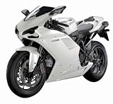 Ducati 1198 Diecast Motorcycle 1:12 Scale - White