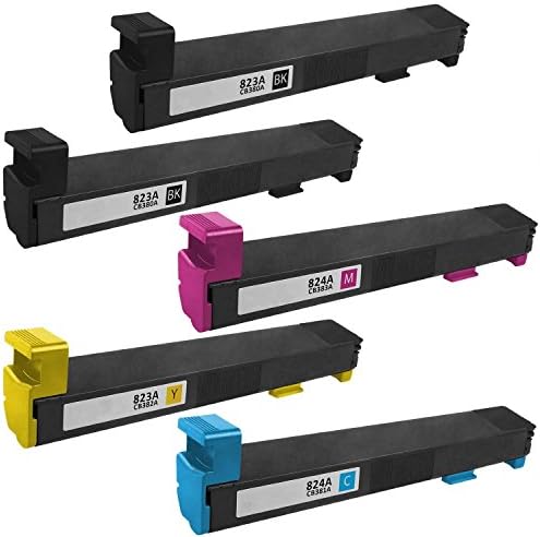 Office Bee Remanufactured 1Set+1BK HP CB380A CB381A CB382A CB383A Toner Cartridge for HP Color LaserJet CM6030, CM6030f, CM6040f, Page Yield for BK 16500 CMY 21000 pages - Black Cyan Magenta Yellow
