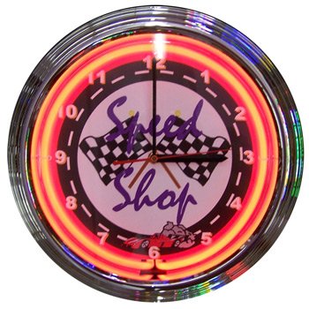 Speed Shop Neon Clock