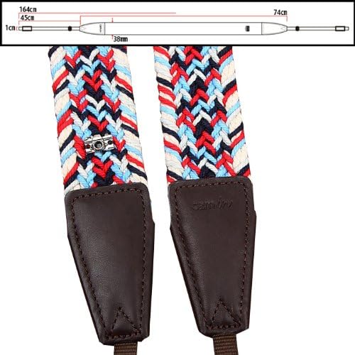 Colorful! Cotton Braided Span/leather Universal Camera Shoulder Neck Strap 8799