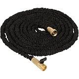 50FT Expandable Hose, With Solid Brass Ends, Double Latex Core, Most Durable Hose Available, Extra Strength Fabric, 3/4