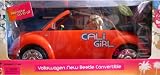 Barbie Cali Girl REMOTE CONTROL VOLKSWAGEN New Beetle Convertible Vehicle & Doll w Working Headlights! (2005 RADIO SHACK)