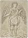 Archangel Michael Holding Scales Wall Relief, Stone