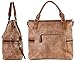 Diophy Soft PU Leather Tote Accented with Two Studded Décor Buckles in Front and Zippered Pockets on Both Side Womens Purse Handbag OB-3731