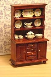 Dollhouse Miniature Kitchen Cupboard Filled