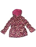 Pink Platinum - Toddler Girls Puffer Hooded Floral Parka Jacket, Brown, Pink (Size 3T)