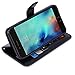iPhone 6S Case, iPhone 6 Case, LK Luxury PU Leather Wallet Case Flip Cover with Card Slots & Stand For Apple iPhone 6S (2015) / iPhone 6 (2014) 4.7 inch, BLACK
