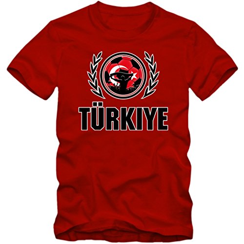 Türkei EM 2016 #2 T-Shirt | Fußball | Herren | Ay-Yildizlilar | Trikot | Nationalmannschaft, Farbe:Rot (Red L190);Größe:M