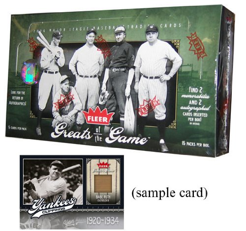 2006 Fleer Greats of the Game Baseball HOBBY Box - 15p5c