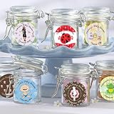 Empty Glass Canister Jar - Fillable Baby Shower Favor Container