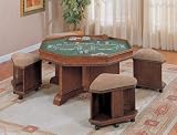 Brandon Warm Cherry Cocktail Game Table & 4 Benches By Powell Furniture