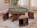Brandon Warm Cherry Cocktail Game Table & 4 Benches By Powell Furniture