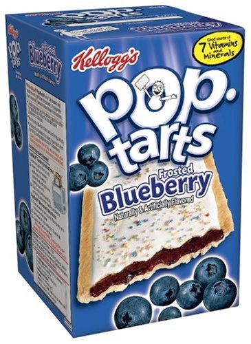 Kellogg's Pop-Tarts Frosted Blueberry, 14.7-Ounce, 8-Count Boxes (Pack of 12)