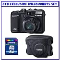 Canon Powershot G10 Digital Camera (Black) + Canon Powershot PSC-5200 Deluxe Leather Case + Transcend 8 GB SDHC Class 6 Flash Memory Card with Card Reader