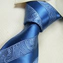 T4105 Designer Necktie Hand Made Blue Ties Stripes Necktie for Men 100% Jacquard Woven Pure Silk Mens Neck Tie Neckwear Set