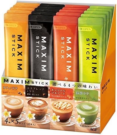 AGF Maxim Flavour Stick Coffee Assorted 20 Sticks by AGF Maxim