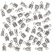 Silver Plated Foldover 3mm Cord Ends For Leather (x50)