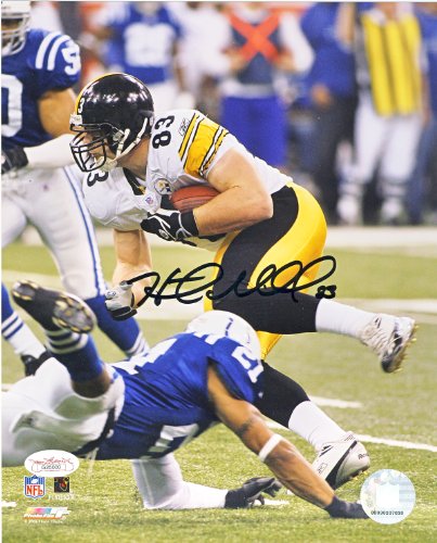 Heath Miller Autographed Steelers 8x10 Photo (Action Shot) w/ JSA COA