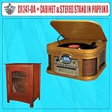 Buy Crosley Composer CD Recorder + Entertainment Center Cabinet Stereo Stand in Paprika 
