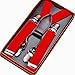 Feibi(TM) Baby Suspender Y Back Elastic Clip-on Solid Color Suspender Red