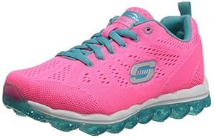Skechers Kids 80222L Skech Air Running Shoe,Hot Pink/Turquoise,1 M US Little Kid