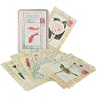 Cavallini Carte Postale Natural History Fauna, Flora set of 18 (9 designs) cards in Keepsake tin