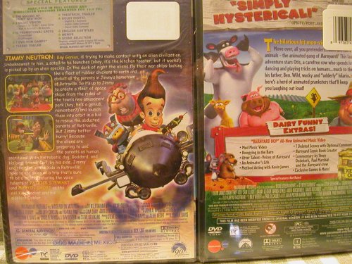 Barnyard Movie Bonus Pack!! with Jimmy Neutron- Boy Genius!! 2 Movies!!! under 7-9 Years in The Dvd and video tapes Store