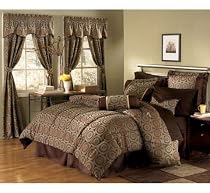 Oasis Queen 21-Piece Chocolate Bedroom Set, 86" x 86"