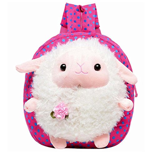 Children's School Bags Cute Lamb Baby Kids Boys Girls Shoulders Backpack,Pink