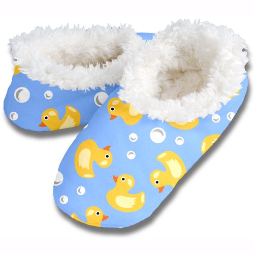 Snoozies Rubber Ducky Fleece Lined Footies