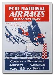 1930 National Air Races Chicago Poster Print