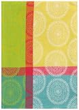 100% Cotton Jacquard Dandelion Yellow Dishtowel 18" X 28" Set / 6