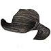New Cowboy Polybraid Shapeable Crushable Fedora Hat Black