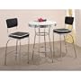 3 pc retro chrome plated bar table set with 2 stools