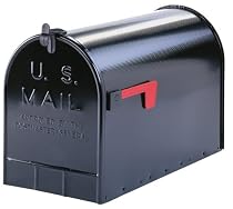 Solar ST200B00 Group Jumbo Steel Rural Mailbox, Black