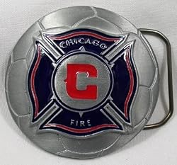 Chicago Fire MLS Soccer Team Buckle