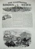 1847 CRICKET RIVER THAMES STEAMER BOAT LONDON PRINT