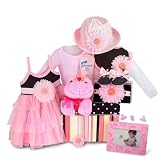 Pink and Black New Baby Girl Gift Set - Clothes,... by Mud Pie