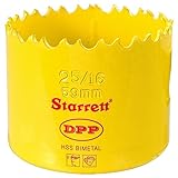 Starrett DH0256 Bi-Metal Dual Pitch Professional Hole Saw, HSS Teeth, 2-5/16 Diameter, 1-5/8 Cutting